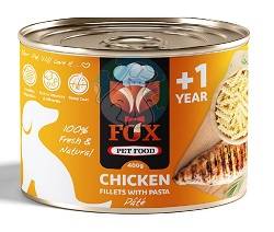 فاکس کنسرو پته فیله مرغ و پاستا سگ 500گرم